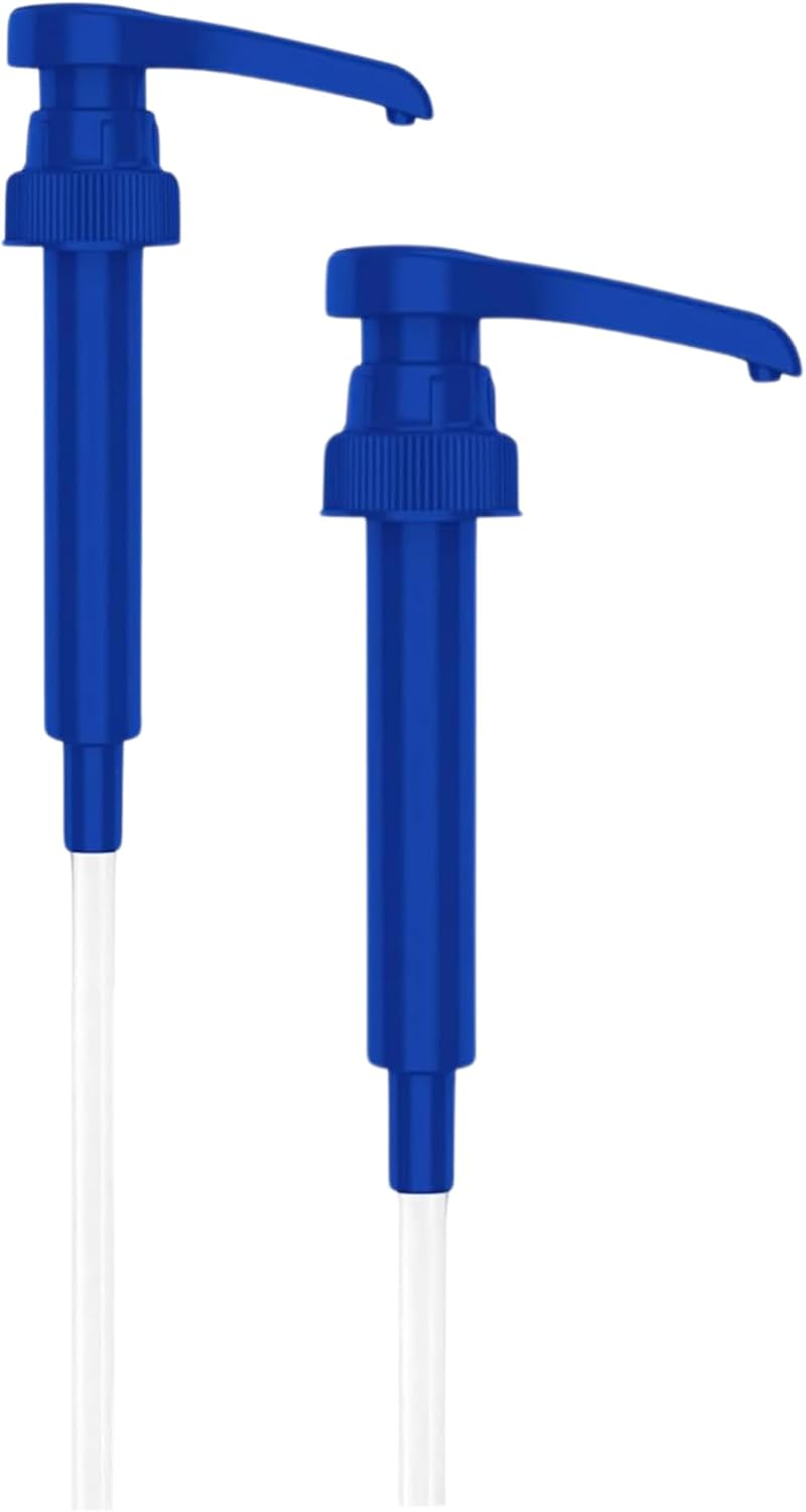 Syrup Pump, Compatible with 750ml Torani, Davinci & Skinny, 2-Pack, Blue