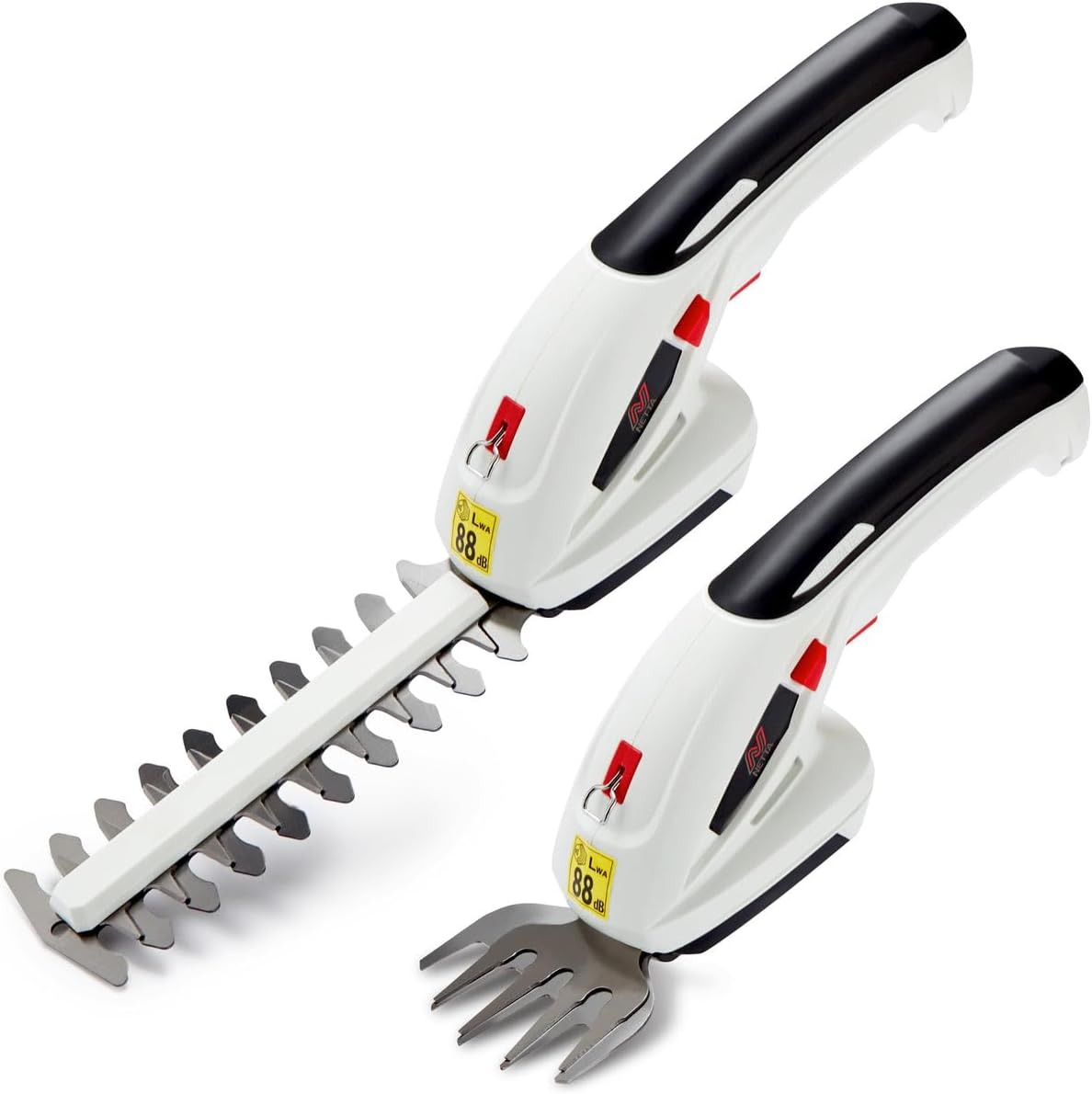 NETTA 2in1 Grass Shear & Hedge Trimmer with 7.2V Rechargeable 1500mAh Lithium-Ion Battery, Edging and Shrub Shear, 2 Interchangeable Blades, Lightweight, Garden Cutting Edge Trimmer, Pruner - Handheld