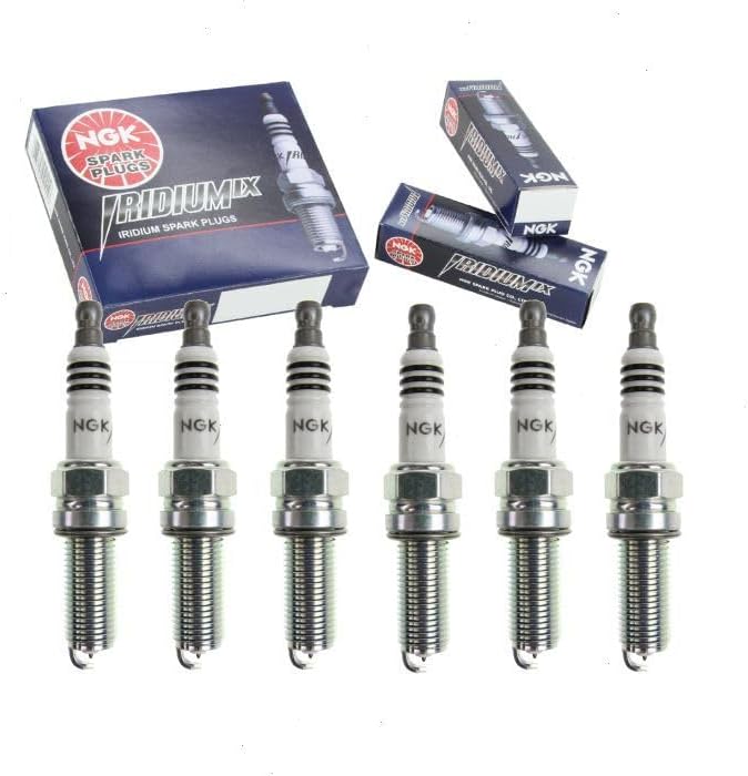 6 pc NGK Iridium IX Spark Plugs compatible with Jeep Grand Cherokee 3.6L V6 2011-2018