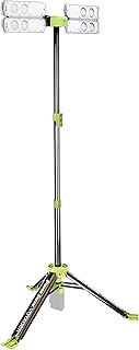 PowerSmith Voyager PVLR8000A-C 8000 Lumen Collapsible Cordless Tripod LED Work Light. BARE Light Only. 3-Way Power. AC or DC Adaptor or Battery Needed to Use Light