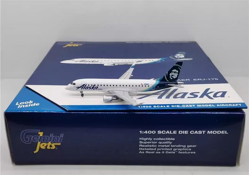 ACE HOBBY for GeminiJets for Alaska Airlines for EMBRAER ERJ-175 N186SY 1:400 Aircraft Pre-Built Model