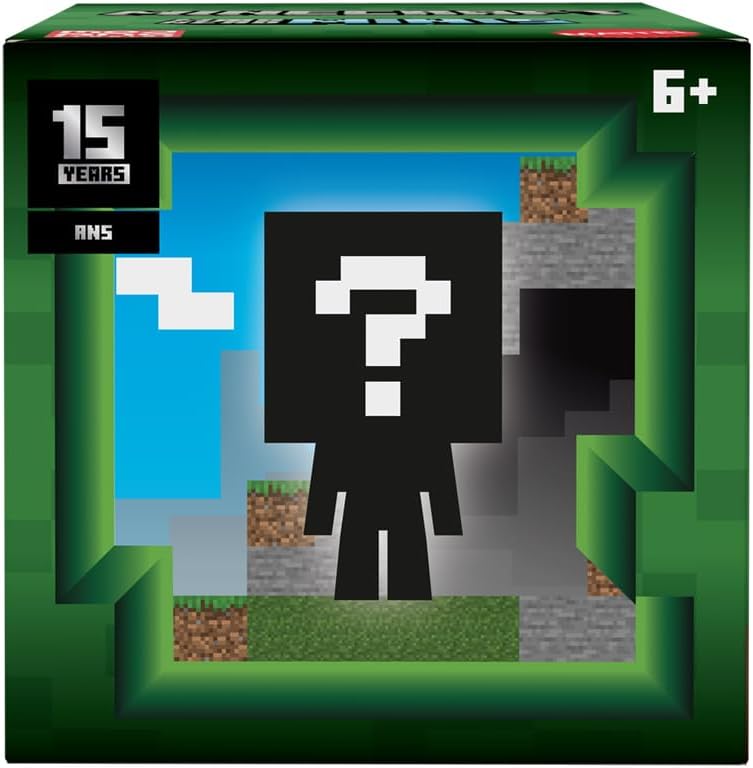 Inspired by Minecraft Mob Head Minis 15 Years Anniversary Edition Collectible Mini-Figure Mystery Blind Box - 8 Assorted Styles - 1 Random Box per Order