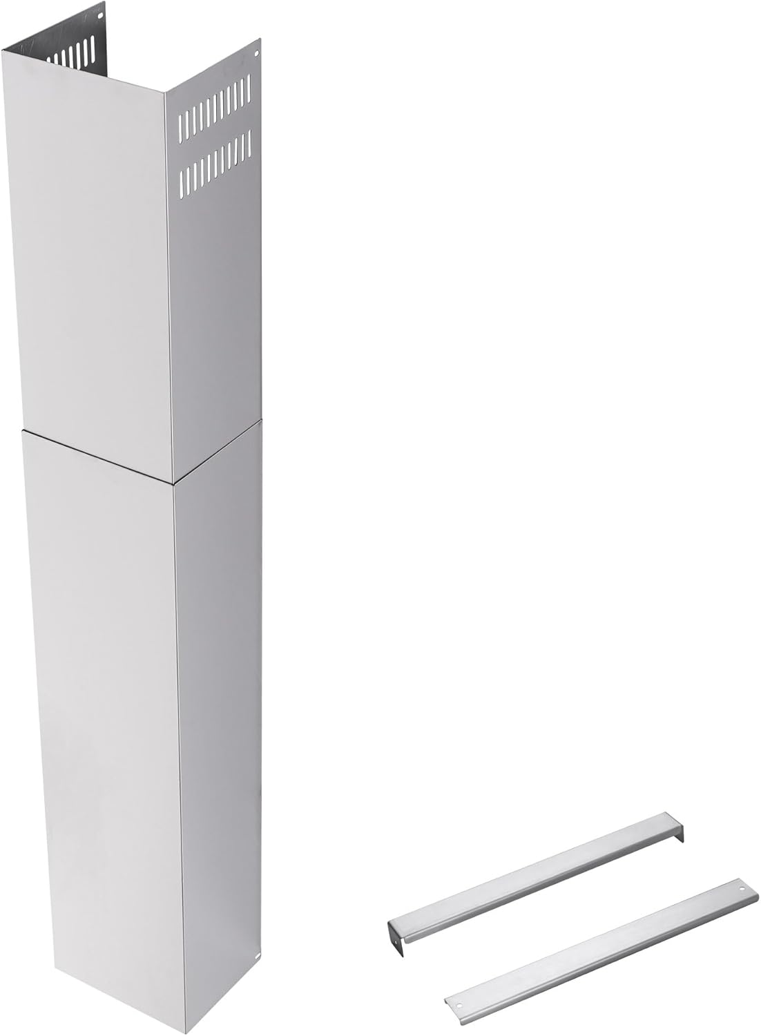 Kitchen Vent Hood Extension Stainless Steel Wall Mount Range Hood Chimney Pipe Duct Cover 210mm Width