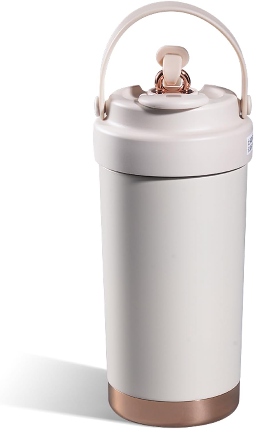 Large Capacity Stainless Steel Water Bottle Ceramic Coated Insulation Coffee Mug Beverage Container with Straw Lid Office Use Ceramic Lined Insulated Cup