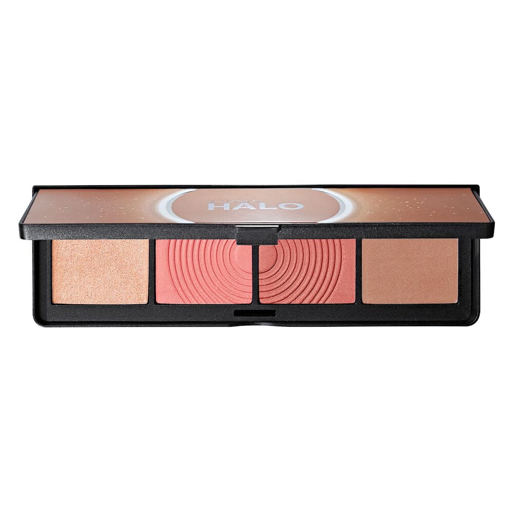 Smashbox Halo Sculpt + Glow Face Palette With Vitamin E - All-In-One Blush, Highlighter, & Bronzer Palette