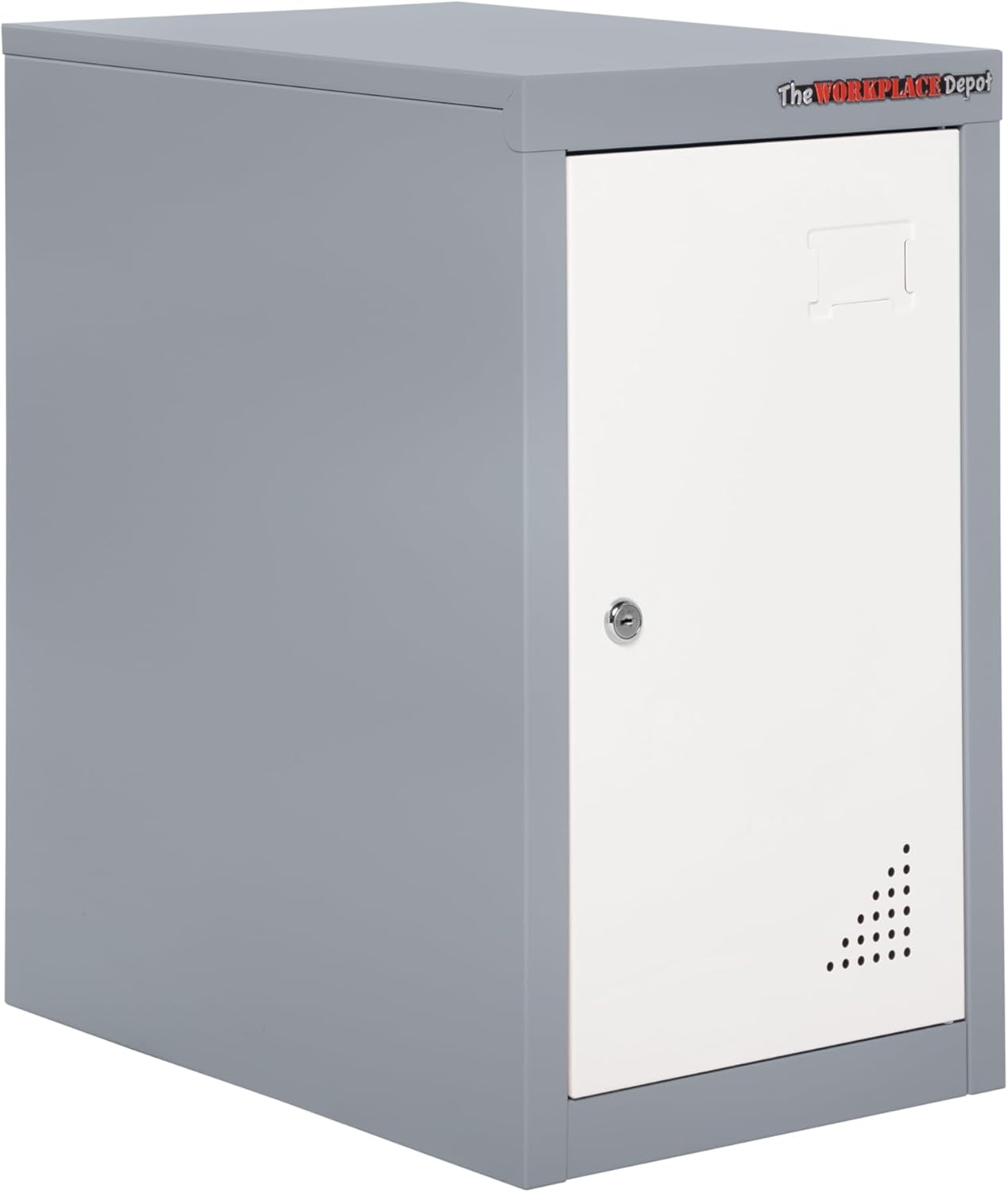 The Workplace Depot Cube Lockers, Small Heavy Duty Modular, Stackable Cabinets with Key Lock for Offices, Schools & Healthcare (Grey)