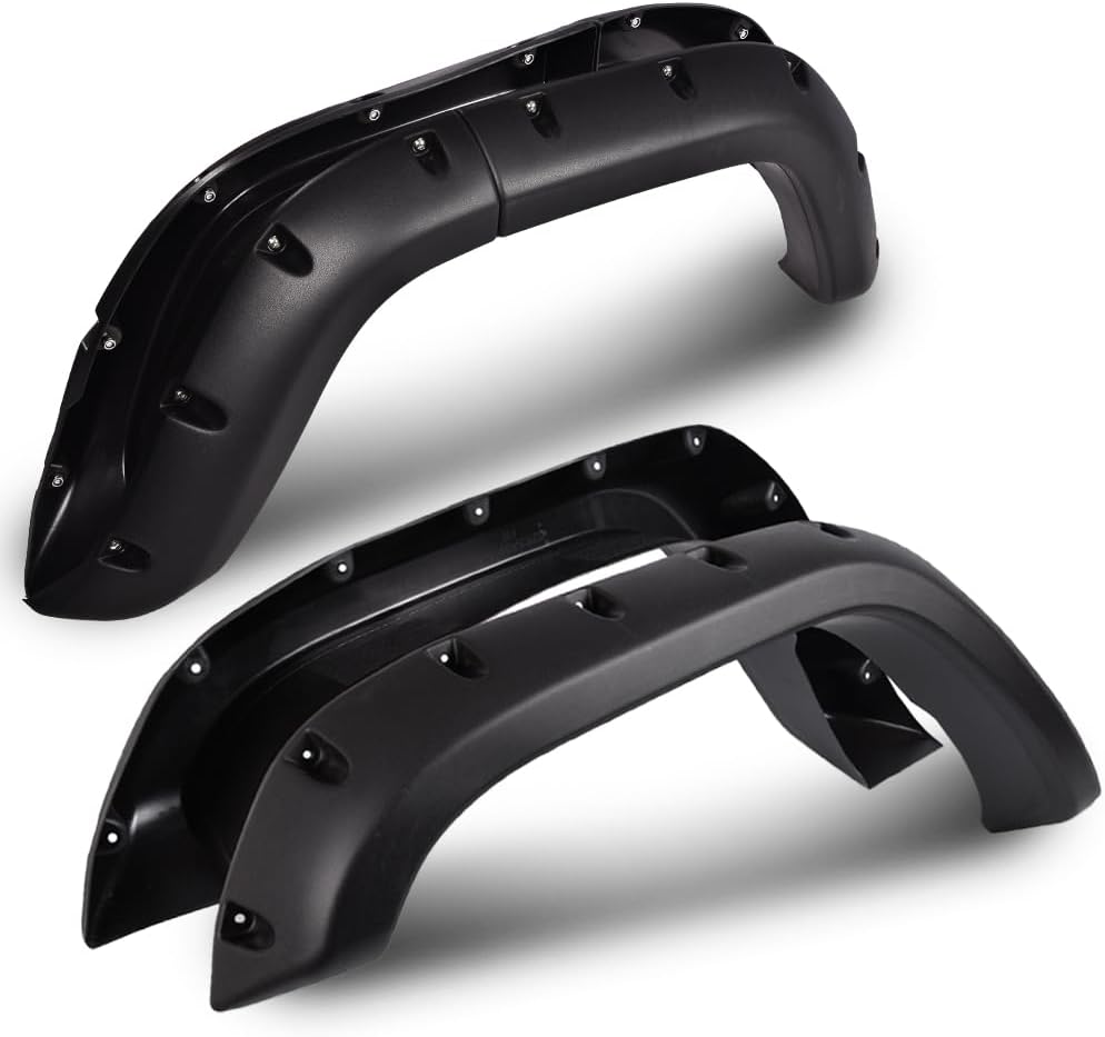 G-PLUS Fender Flares Compatible with Jeep Cherokee XJ 4-Door Sport Utility Models 1984-2001/ Not Fit Models with Side Skirts(Ground Kits) and Body Modification Textured Pocket Rivet 6pcs