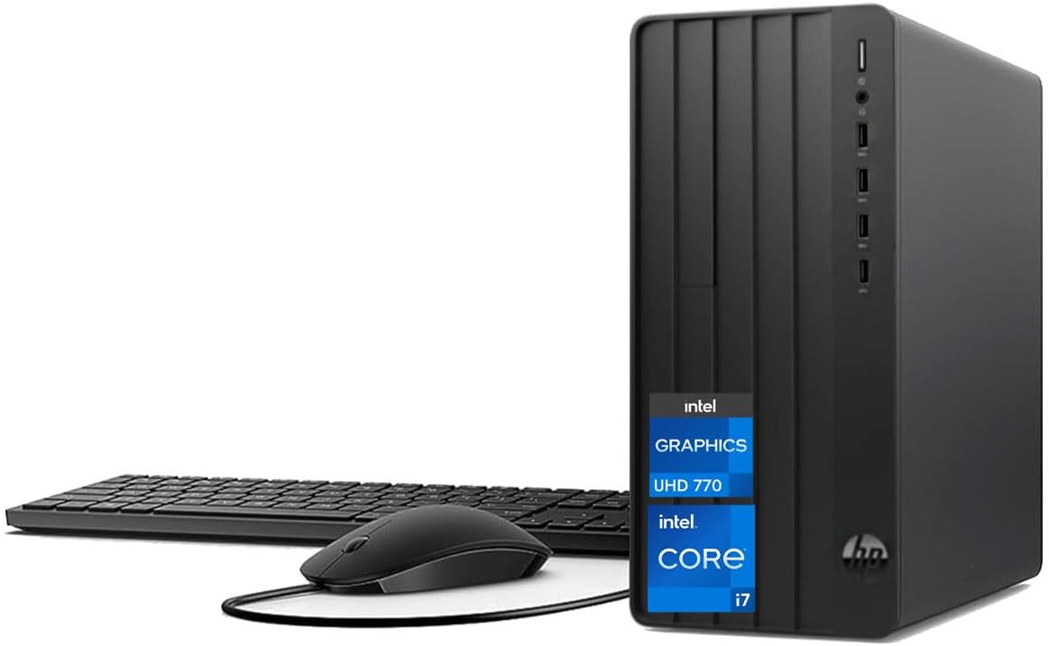 HP Pro Tower 290 G9 Business Desktop, 12th Gen Intel i7-12700 Processor, 64GB RAM, 1TB PCIe SSD, 2-Monitor Support 4K, HDMI, VGA, Wi-Fi, Windows 11 Pro, Black