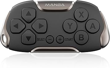 Manba Mini Wireless Controller, Remote for Switch/OLED, Windows,MacOS and Android with Cable and Strap,Designed for Classic Games (Black)