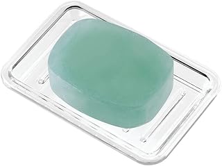 iDesign Royal Plastic Rectangular Soap Saver, Bar Holder Tray for Bathroom Counter, Shower, Kitchen, 3.5" x 5.25", Clear