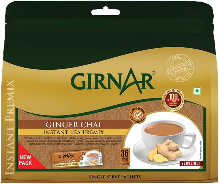 Girnar Instant Tea Premix with Ginger 36 Sachets