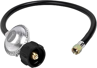 SHINESTAR 2 Feet Universal Gas Grill Regulator and Hose, Replacement for Weber, Charbroil, Nexgrill Grill, Propane Patio Heater and Fire Pit