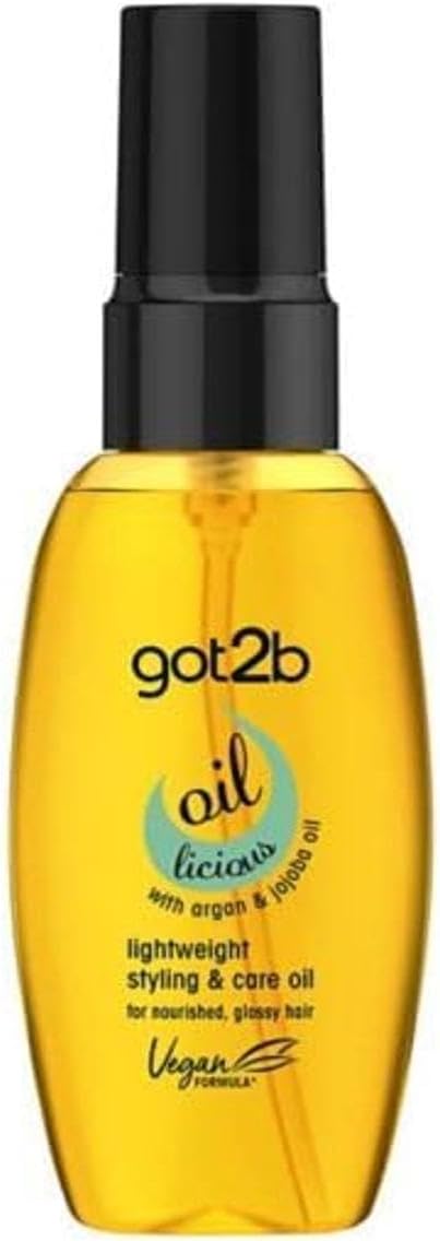 Schwarzkopf got2b Oil-licious Styling Oil, Vegan, Contains Argan Oil to Reduce Frizz and Leave Hair Sleek 50 ml