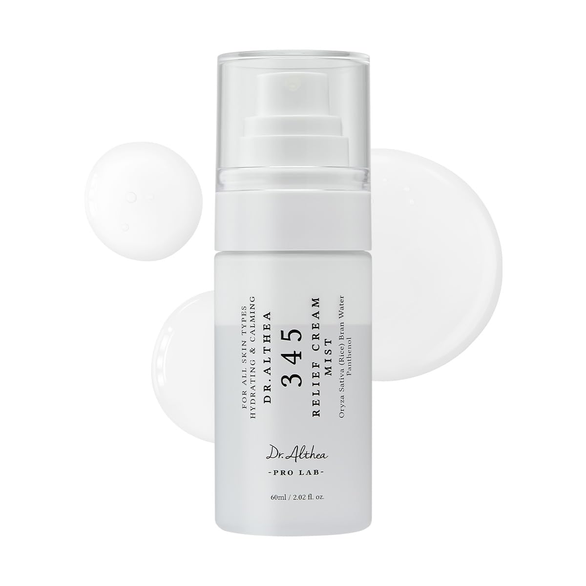 Dr.Althea 345 Relief Cream Mist, Korean Vegan Skin Care, 2.02 Fl Oz
