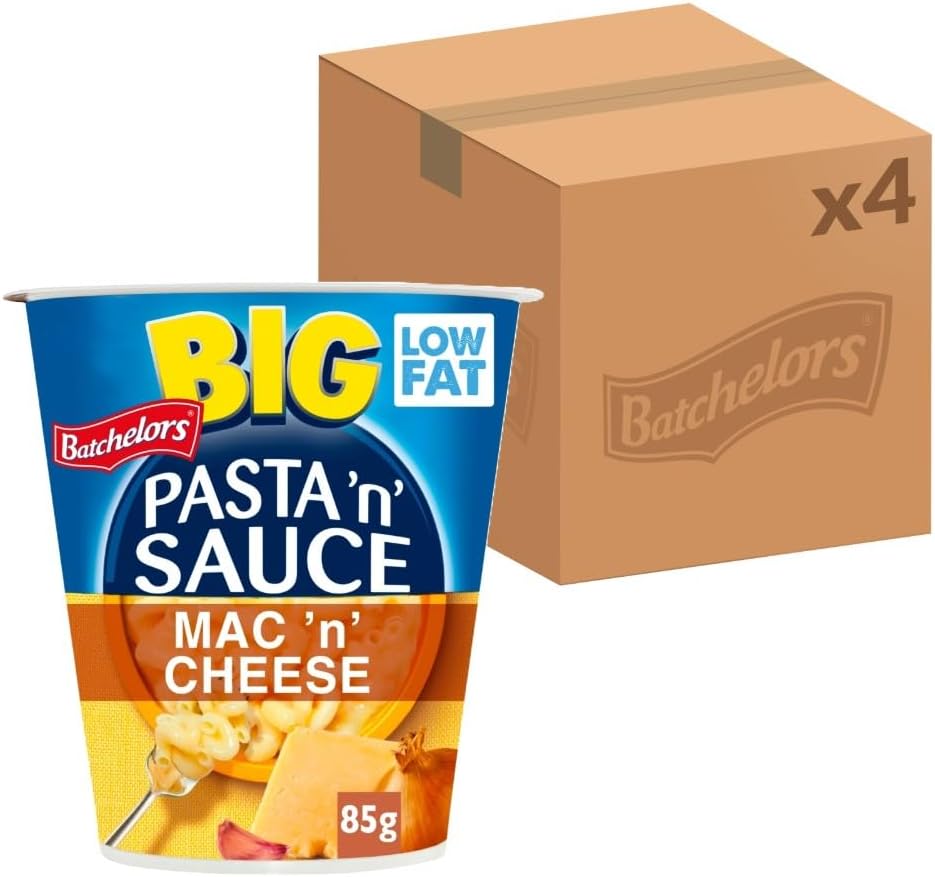 Batchelors Big Pasta 'n' Sauce Mac & Cheese Ready Meal Pot, 85 g (Pack of 4)