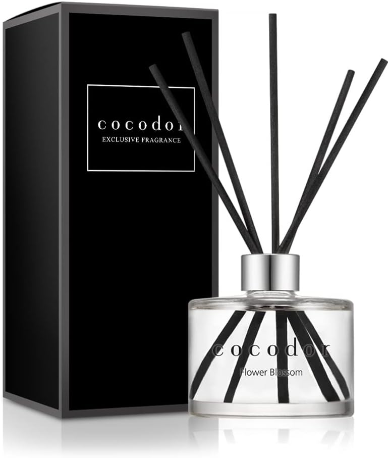 COCODOR Signature Reed Diffuser/Flower Blossom/6.7oz(200ml)/1 Pack/Reed Diffuser, Reed Diffuser Set, Oil Diffuser & Reed Diffuser Sticks, Home Decor & Office Decor, Fragrance and Gifts