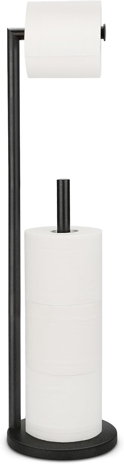 Toilet Paper Holder Stand, Toilet Paper Holder Free Standing, Toilet Paper Stand, Black Galaxy Toilet Paper Storage, Rustproof Bathroom Toilet Paper Holders for 4 Rolls