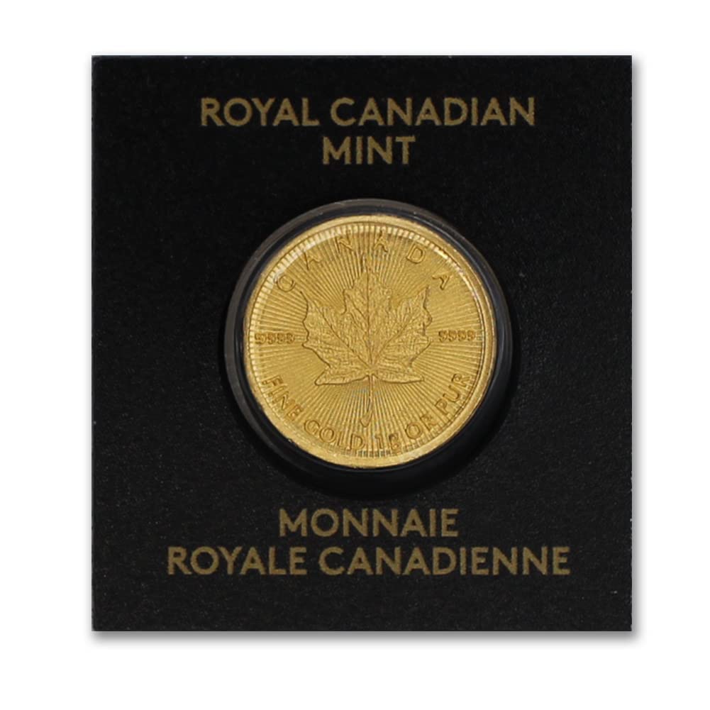 2014-Present (Random Year) CA 1 Gram .9999 Gold Maple Leaf Coin 50c BU | Brilliant Uncirculated with a Certificate of Authenticity