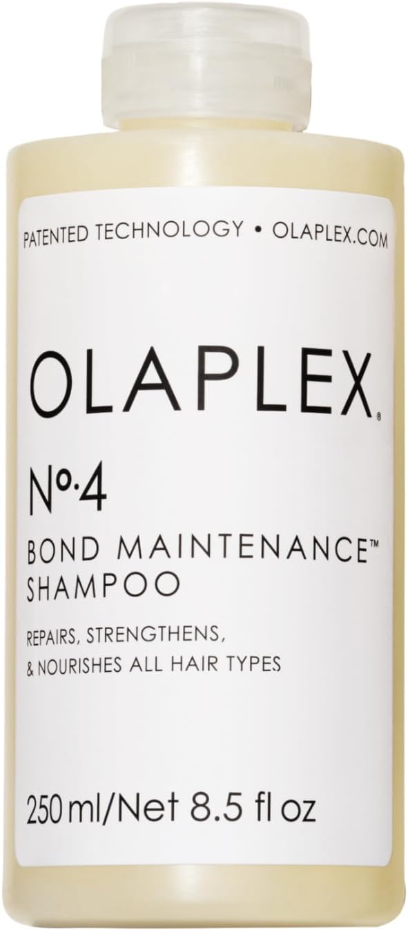 Olaplex No. 4 Bond Maintenance Shampoo, Repairs, Strengthens, & Nourishes All Hair Types, Adds Shine & Leaves Hair Feeling Soft, 250ml