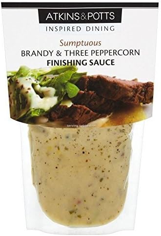 Atkins & Potts Brandy & Three Peppercorn Finishing Sauce (350g) by Atkins and Potts