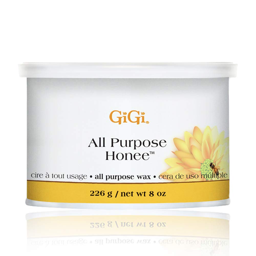 GiGi Honee Wax, All Purpose Honee, Body and Facial Hair Remover Wax, with Beeswax Formula, 8 oz.