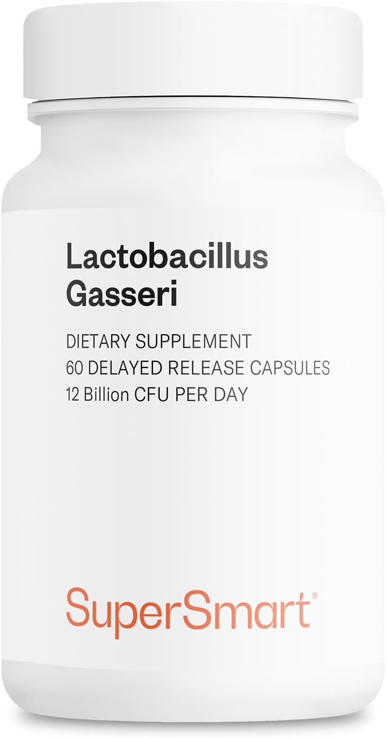 Supersmart - Lactobacillus Gasseri 12 Billion CFU per Day - Probiotic Supplement | Non-GMO & Gluten Free - 60 DR Capsules (Delayed Release)