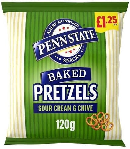 Penn State Baked Pretzels Sour Cream & Chives 120g - Box of 14 (Price Marked)