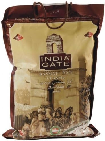 India Gate Extra Long Grain Classic Basmati Rice - 10 Lbs. (4.54 Kg) by India Gate