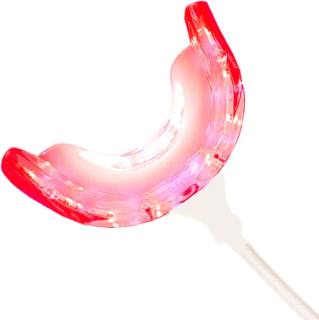 Red Light Oral Device - Advanced Gum Therapy and Toothache Relief Solution - with 16 LED Lights. Includes USB, iPhone, and Android Adapters for Convenient Use