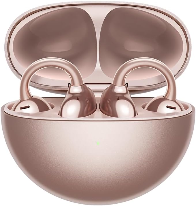 HUAWEI FreeClip, Groundbreaking Aesthetic Design, Feather-Light Wearing, Open-Ear Listening, AI Crystal-Clear Call, Long Battery Life, Dual-Device Connections, Rose Gold.