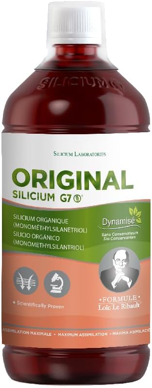 G7 Original Improved Formula. Vegan Liquid Silica Supplement Collagen Booster. Bones and Joints Care Supplements. Silica Supplement Skin Booster. 33-Day Treatment. 1 Litre - 1000 ml.