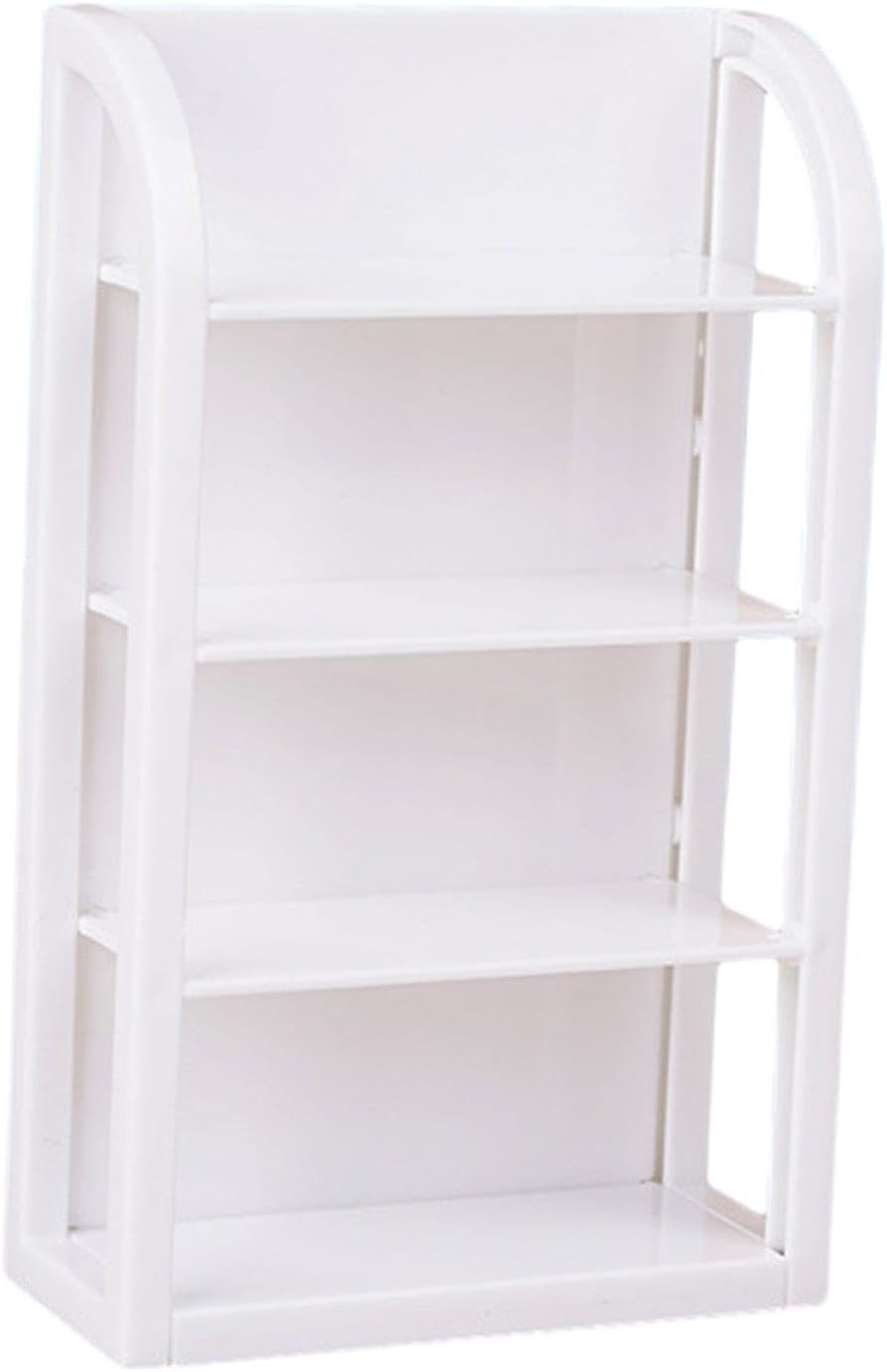 LOVIVER Miniature Shop Storage Shelf Model 1:12 Display Shelf 1:12 Scale Dollhouse Miniature Supermarket Shelves for Food Crafts Gift, white