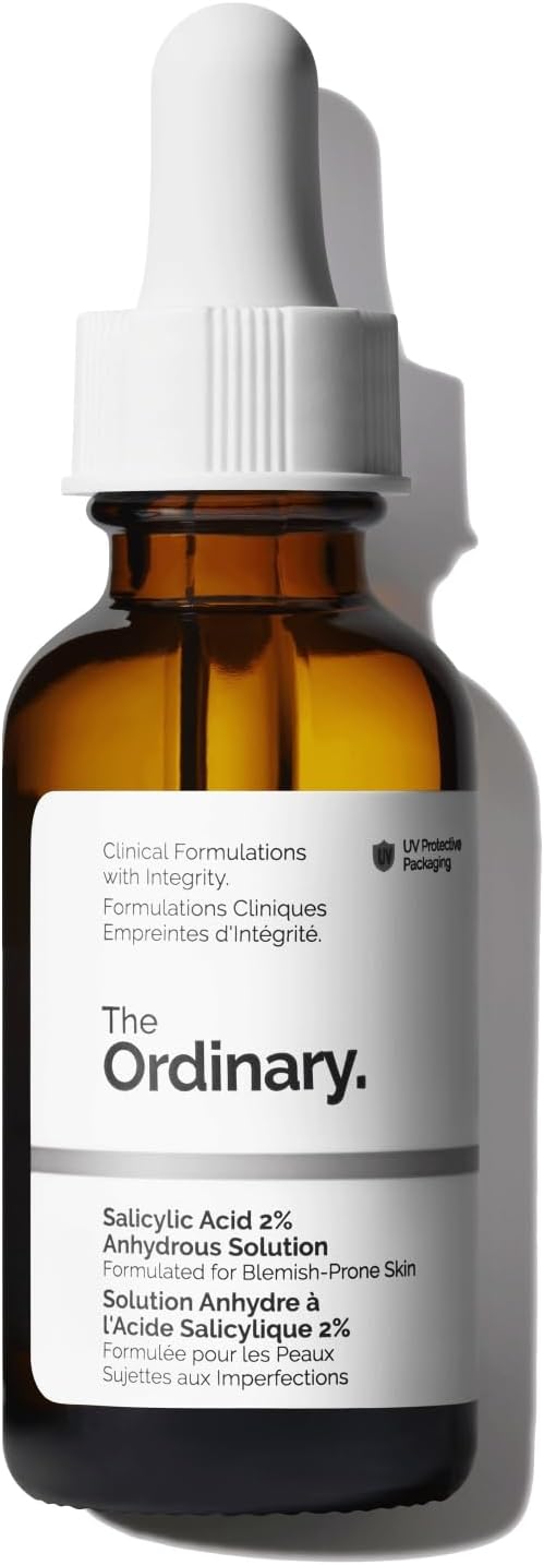 The Ordinary Salicylic Acid 2% Anhydrous Solution, Gentle Exfoliating Serum for Blemish-Prone Skin and Uneven Texture, 30ml