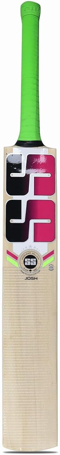 SS josh Cricket Bat For Mens and Boys (Beige, Size -1) | Material: Kashmir Willow | Lightweight | Free Cover | Ready to play | For Intermediate Player | Ideal For Leather Ball | Grade 4