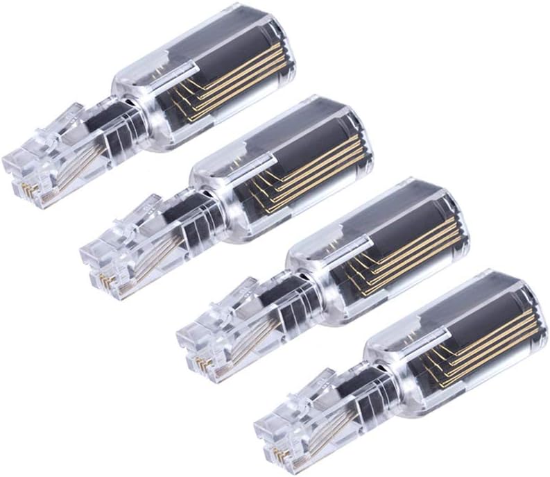 (Value Pack of 4 360° Phone Cord Detangler Landline Telephone Extended Rotating Black