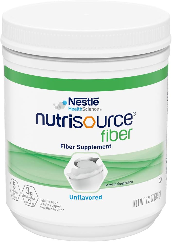 Nestle Nutrisource Fiber Fiber Supplement Unflavored 7.2 oz. Canister 4 Ct