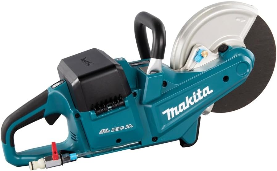 Makita DCE090ZX1 Twin 18V (36V) Li-ion LXT Brushless 230mm Disc Cutter - Batteries and Charger Not Included, Blue/Black
