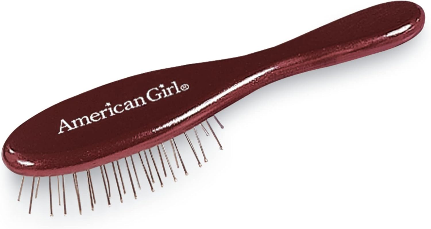 American Girl 18-inch Doll Accessories Doll Brush with Sturdy Wooden Handle and Wire Bristles, For Ages 8+
