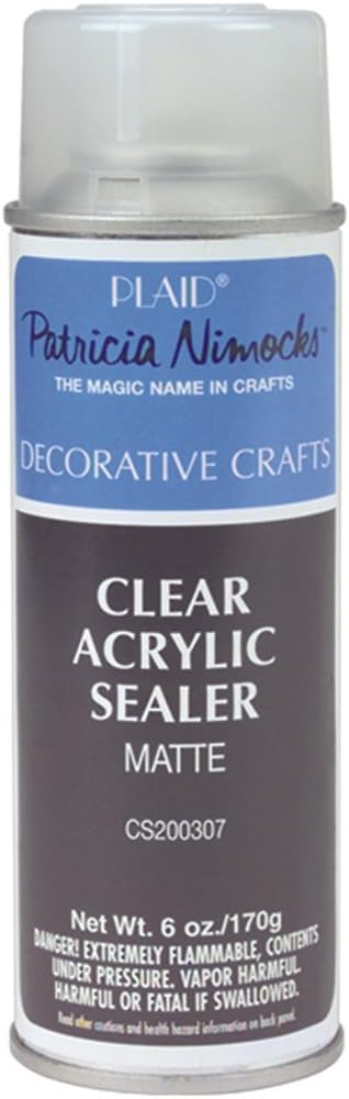 Plaid Craft Clear Acrylic Sealer Aerosol Spray (6-Ounce), CS200307 Matte