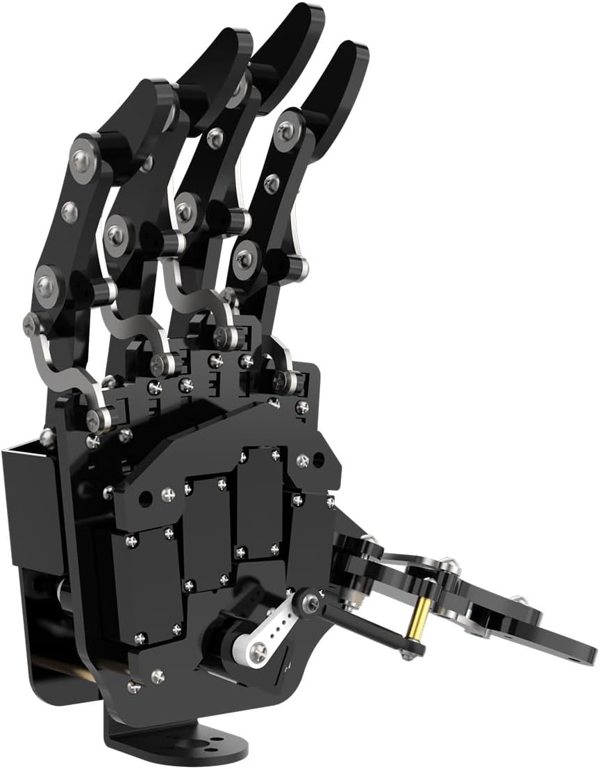 Robot Hand Five Fingers Solely Movement Bionic Robot Mechanical Arm DIY, Right Hand