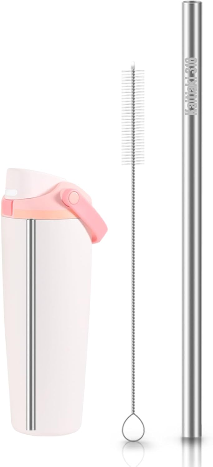 Replacement 316 Metal Stainless Steel Straws Compatible for Owala FreeSip Sway 30oz 40oz & FreeSip Tumbler 40oz Water Bottles,Eco-Friendly Alternative to Plastic Straws (30oz 8.19Inch)