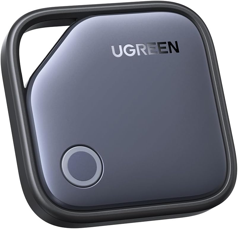 UGREEN FineTracker Compatible with Apple Find My (iOS only), 2-Year Replaceable Battery, 80dB Alarm Volume, Bluetooth Item Finder and Locator for Keys, Wallet, Luggage, Suitcase and More