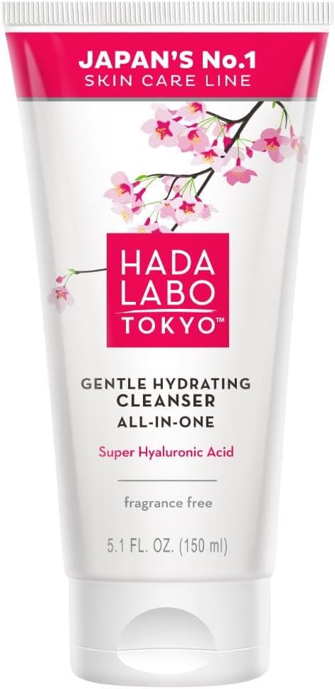 Hada Labo Tokyo - Super Hyaluronic Acid Gentle Hydrating Cleanser All-In-One, for All Skin Types, for Age 18-39, 150 ml (Pack of 1)