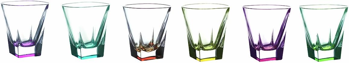 Lorren Home Trends Fusion Crystal Multicolor Shot Glass Set