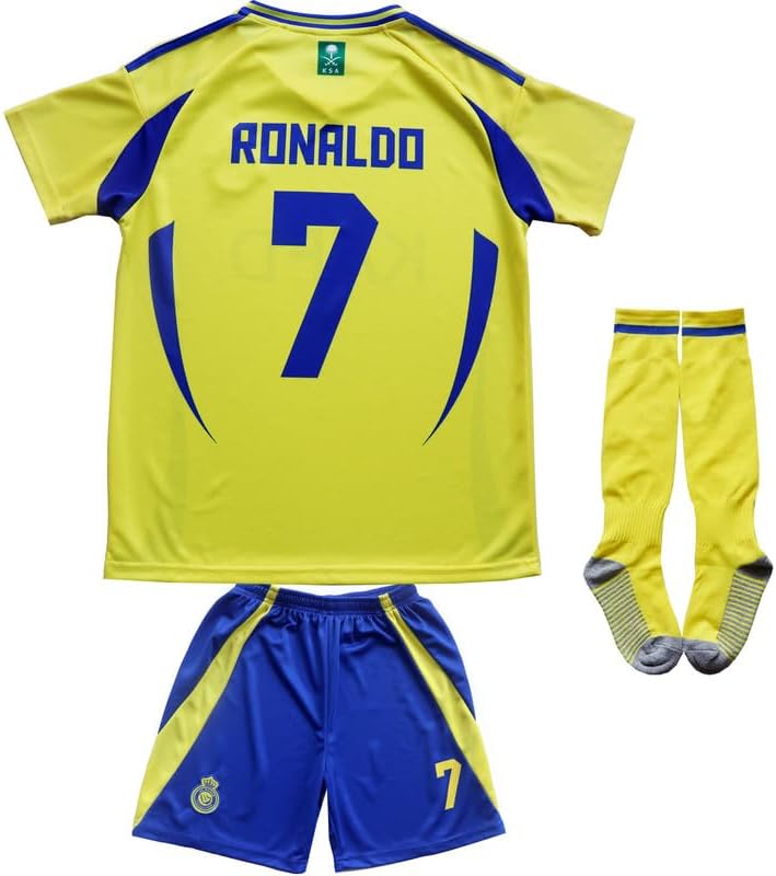 Sir Henry NASSR Riyadh Al Home #7 2024/2025 Kids Soccer Jersey/Shorts/Socks Gift Set for Fans Youth Sizes