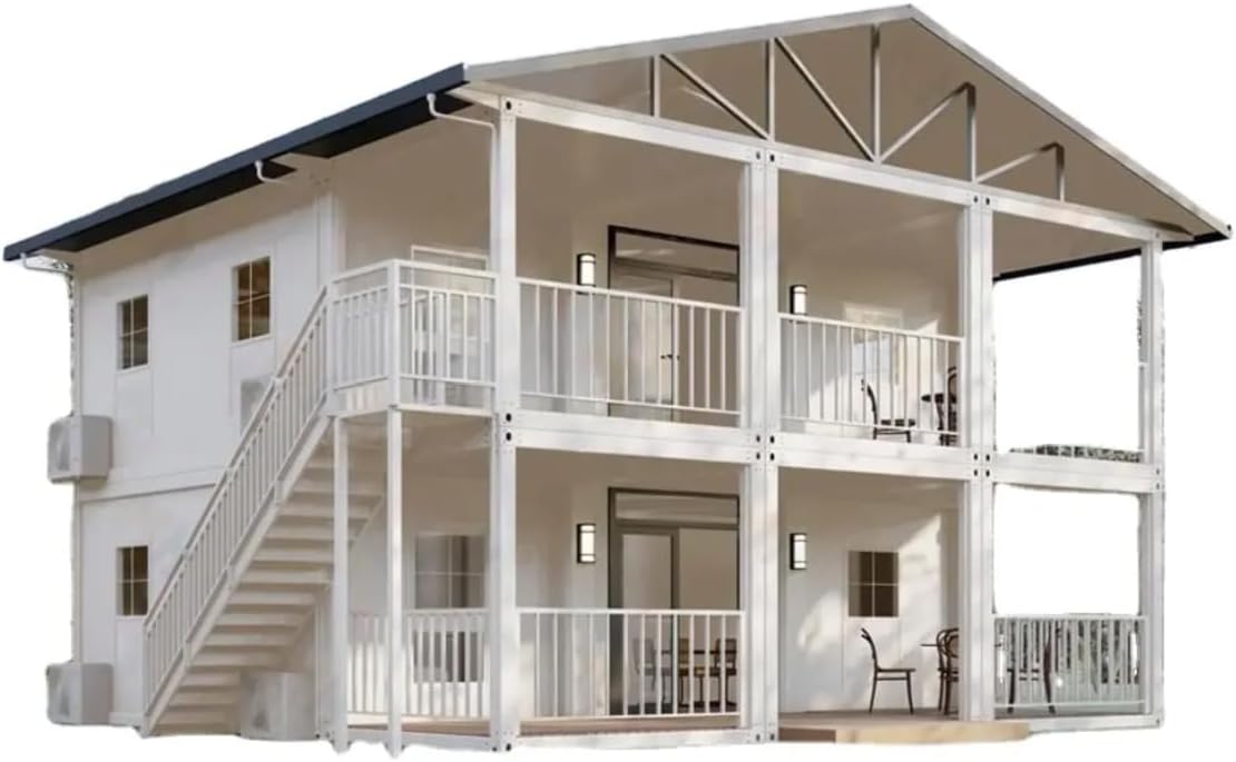 Quick.Simple.Easy SEQ Fully Equipped Double Story 2 bedrooms prefab Expandable Container House 40ft by 40ft Luxury Home with Terrace