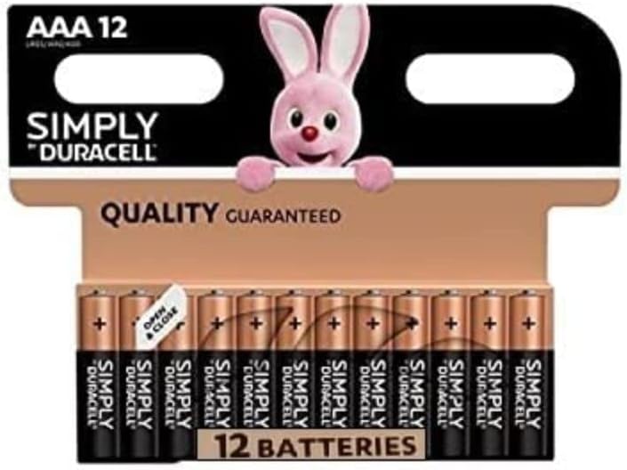 Duracell Simply AAA Batteries (Pack of 12)