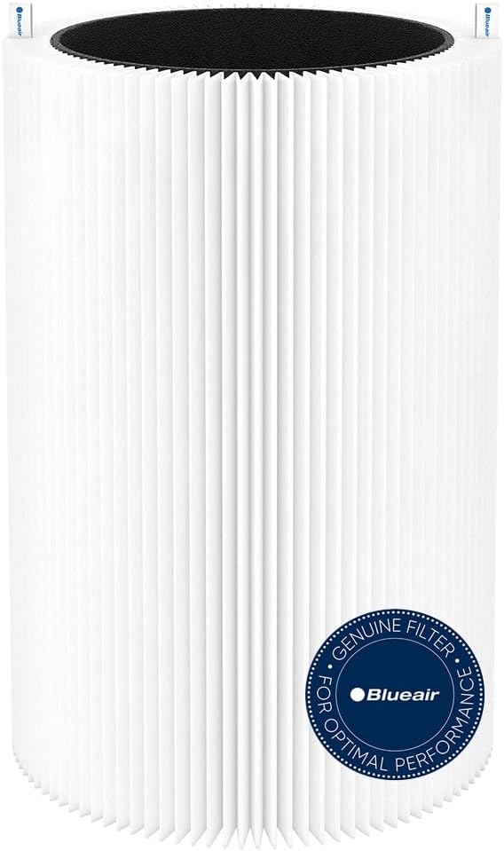 Blueair Genuine HEPASilent Replacement Filter for Blue 411/3210 Air Purifier – Removes 99.97% of Pollen, Dust, Pet Dander, Mould, Bacteria & Viruses Activated Carbon Reduces VOCs, Odours, Chemicals