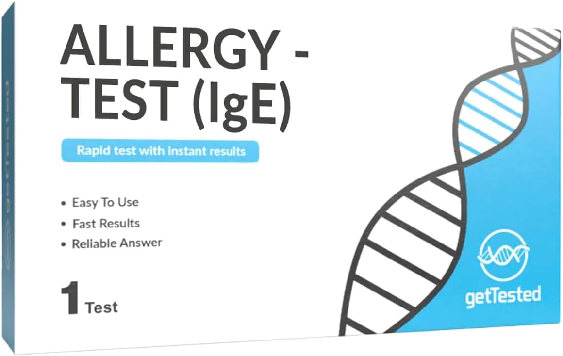 GetTested Allergy Test (IgE) – Gentle At-Home Allergy Check, Finger Prick Test, Clear Results in 5 Minutes