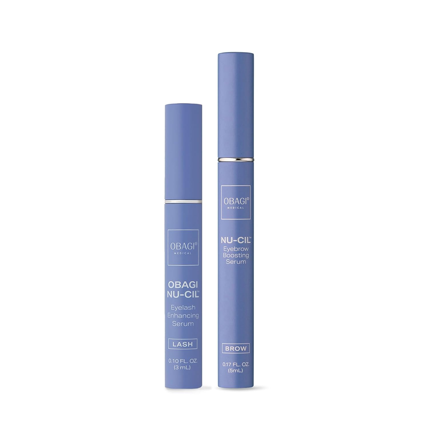 Obagi Nu-Cil Eyelash Enhancing Serum & Eyebrow Boosting Serum Set – Clinically Proven Formulas for Thicker & More Defined Looking Lashes & Fuller Looking Eyebrows